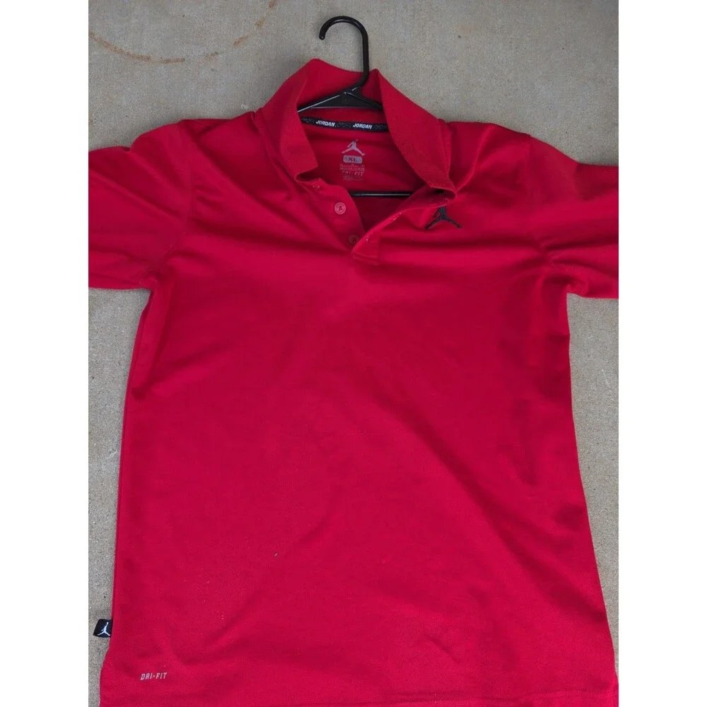 Jordan Red Polo Shirt Size XL